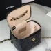 Chanel Black Quilted Lambskin Mini Pearl Crush Mini Vanity Case Gold Hardware 1:1 Original Quality #9999921203