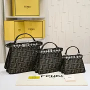 Fendi  Silver artificial crystal FF pattern bag #A33017