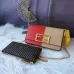 Fendi Mini handbag with flip and snap closure Pequin fabric back and flat pocket bag #A26242