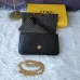 Fendi Mini handbag with flip and snap closure Pequin fabric back and flat pocket bag #A26242