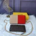 Fendi Mini handbag with flip and snap closure Pequin fabric back and flat pocket bag #A26242