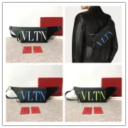 Valentino Men Leather Vltn Belt Bag-Black AAA Original Quality #A30636