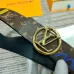 Men's Louis Vuitton AAA+ reversible Leather Belts W4cm #9129985