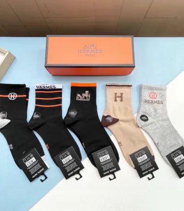 Hermes socks (5 pairs) #A41937