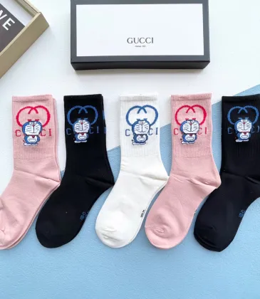 High quality  classic fashion design cotton socks hot sell brand gucci socks for  women and man 5 pairs #999930298