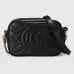 Gucci AAA+ 1:1 original GG Marmont matelasse mini Shoulder Bags black #9109694