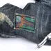 Nostalgic ripped appliqué locomotive men's jeans #99905865