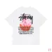 Stussy Crystal Diamond Reflective print short-sleeved T-shirt for men and women #A33135