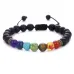 Black volcanic stone handmade beaded bracelet yoga bracelet natural stone jewelry #9115665