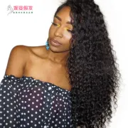  long curly hair black small volume front lace wig hand woven hood factory spot wholesale LS-030 #9116408