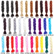 African wig braid monochrome chemical fiber big braid Jumbo braid hair high temperature Jacques dirty braid chemical fiber (100g, 24 in) #999909685