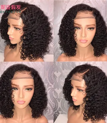 New product explosions Europe and America wigs women's front lace chemical fiber short curly hair wig set factory spot wholesale LS-133 #9117089