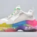 New Balenciaga 17FW Triple S Sneakers Mens Women Casual Shoes Triple S Clear Sole White Green Black Red Rainbow Sports Outdoor Dad Shoe #9875178