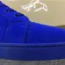 Christian Louboutin Louis Flat Veau Velours Electric Blue High Top Men Sneaker #9120854