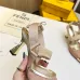 Fendi Slingback Hummingbird High Heels Mesh Embroidery High Heel Shoes #A23175