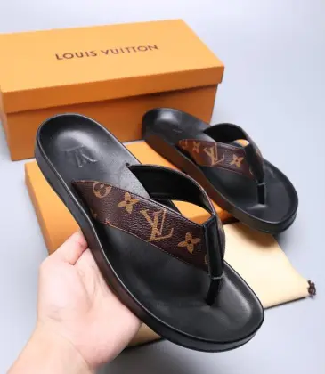 Louis Vuitton Shoes for Men Louis Vuitton Slippers Casual Leather flip-flops #9874783