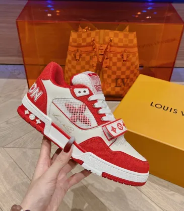 Louis Vuitton Unisex Sneakers Red/White #A27251