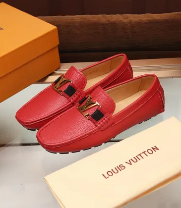 LV leather Shoes for MEN red #999850