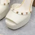 2023SS Valentino Shoes The latest metal rivets wedge high platform sandals #A23191