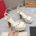 2023SS Valentino Shoes The latest metal rivets wedge high platform sandals #A23191