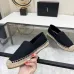 YSL women's espadrilles Flats Black/Gold/White/Pink #A44171