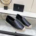 YSL women's espadrilles Flats Black/Gold/White/Pink #A44173