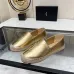 YSL women's espadrilles Flats Black/Gold/White/Pink #A44176