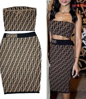 Fendi tube top skirt suit #A29599