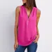 Solid color zipper half-open collar 2021 hot sale women's T-shirt Sleeveless (17 colors) S-5XL-$9.9 #99904357