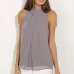 Summer style  chiffon shirt  sleeveless Fabric: Pearl chiffon double layer (8 Colors) S-3XL $9.9 #99904368