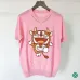 Women doraemon T-shirt Ice silk cotton Length 58cm Bust 88cm Shoulder 36cm Sleeve 21cm White/black/Pink #99902564