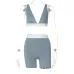 Hot goods 2021 summer hot selling women's wear new V-neck sports Yoga suit women's wholesale #999902416