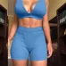 Hot goods 2021 summer hot selling women's wear new V-neck sports Yoga suit women's wholesale #999902416