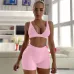 Hot goods 2021 summer hot selling women's wear new V-neck sports Yoga suit women's wholesale #999902416