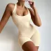 Women's spring and summer 2021 new knitted solid color high waist tight sports Yoga one-piece pants Dresses #999902420